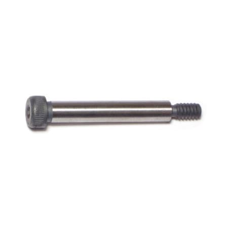 Midwest Fastener Shoulder Screw, 24 (Coarse) Thr Sz, 3/8 in Thr Lg, 1-1/2 in Shoulder Lg, Steel, 3 PK 71586